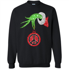 Load image into Gallery viewer, Grinch Hand holding peace sign ornament