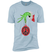 Load image into Gallery viewer, Grinch Hand holding peace sign ornament