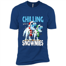 Load image into Gallery viewer, T-Rex Dinosaurs Chilling With My Snowmies Christmas