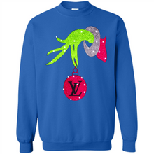 Load image into Gallery viewer, Grinch hand holding logo Louisvuitton