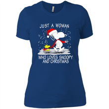 Load image into Gallery viewer, Just a Woman who loves Snoopy and Christmas