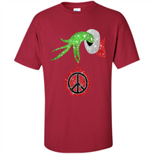 Load image into Gallery viewer, Grinch Hand holding peace sign ornament