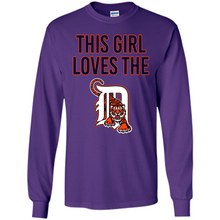 Load image into Gallery viewer, This girl loves the Detroit Tigers team shirt Sweatshirt DORABLE SHIRT