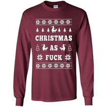 Load image into Gallery viewer, Humping deer Christmas as fuck sweater