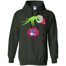 Load image into Gallery viewer, Grinch hand holding New York Rangers Glitter Christmas