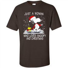Load image into Gallery viewer, Just a Woman who loves Snoopy and Christmas