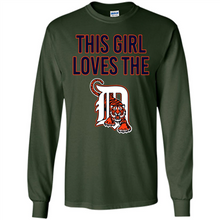 Load image into Gallery viewer, This girl loves the Detroit Tigers team shirt Sweatshirt DORABLE SHIRT