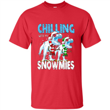 Load image into Gallery viewer, T-Rex Dinosaurs Chilling With My Snowmies Christmas