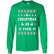 Load image into Gallery viewer, Humping deer Christmas as fuck sweater