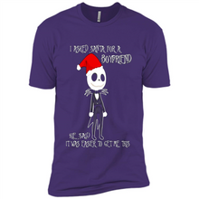 Load image into Gallery viewer, I Asked Santa For A Boyfriend Jack Skellington Christmas sweater