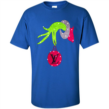 Load image into Gallery viewer, Grinch hand holding logo Louisvuitton
