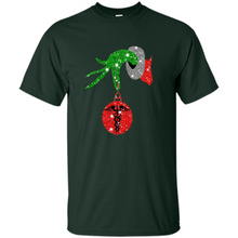 Load image into Gallery viewer, Grinch Hand holding Nurse ornament Christmas
