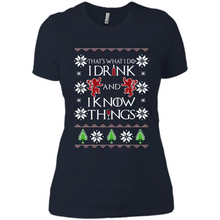 Load image into Gallery viewer, That’s What I Do I Drink And I Know Things Christmas sweater