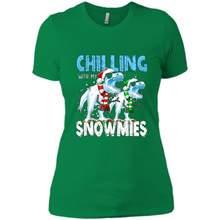 Load image into Gallery viewer, T-Rex Dinosaurs Chilling With My Snowmies Christmas