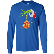 Load image into Gallery viewer, Grinch Hand Holding Ball Of Wool And Knitting Needles Christmas