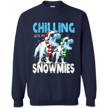 Load image into Gallery viewer, T-Rex Dinosaurs Chilling With My Snowmies Christmas