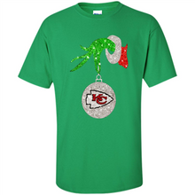 Load image into Gallery viewer, Kansas City Chiefs Glitter Grinch Monogram Ornament Christmas Gift