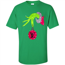 Load image into Gallery viewer, Grinch hand holding logo Louisvuitton