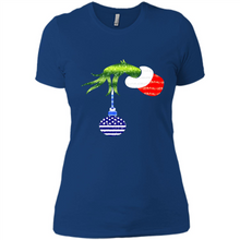 Load image into Gallery viewer, Grinch Holding American Flag ornament Christmas