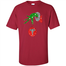 Load image into Gallery viewer, Grinch Hand holding Nurse ornament Christmas (1)
