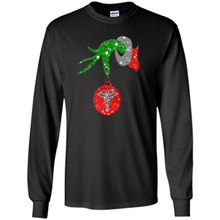 Load image into Gallery viewer, Grinch Hand holding Nurse ornament Christmas (1)