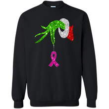 Load image into Gallery viewer, Grinch Hand Holding Breast Cancer Awareness Christmas