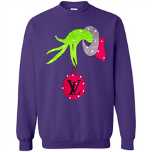 Load image into Gallery viewer, Grinch hand holding logo Louisvuitton