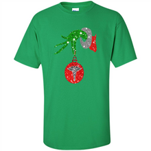 Load image into Gallery viewer, Grinch Hand holding Nurse ornament Christmas (1)