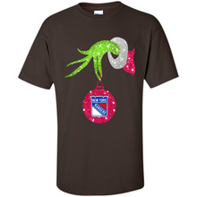 Load image into Gallery viewer, Grinch hand holding New York Rangers Glitter Christmas