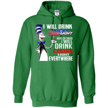 Load image into Gallery viewer, The Cat In The Hat I Will Drink Coors Light Here Or There I Will Drink Coors Light Everywhere