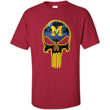 Load image into Gallery viewer, Michigan Wolverines Football The Punisher Skull
