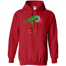 Load image into Gallery viewer, Grinch Hand holding Nurse ornament Christmas