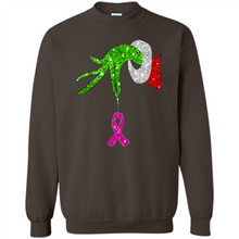 Load image into Gallery viewer, Grinch Hand Holding Breast Cancer Awareness Christmas