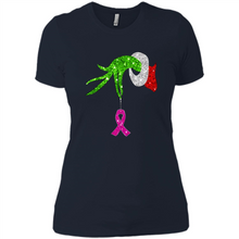 Load image into Gallery viewer, Grinch Hand Holding Breast Cancer Awareness Christmas