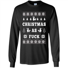 Load image into Gallery viewer, Humping deer Christmas as fuck sweater