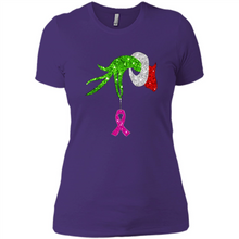 Load image into Gallery viewer, Grinch Hand Holding Breast Cancer Awareness Christmas
