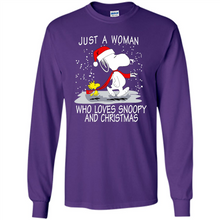 Load image into Gallery viewer, Just a Woman who loves Snoopy and Christmas