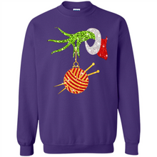 Load image into Gallery viewer, Grinch Hand Holding Ball Of Wool And Knitting Needles Christmas