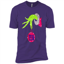 Load image into Gallery viewer, Grinch hand holding New York Giants Glitter Christmas