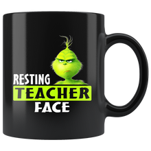 Load image into Gallery viewer, TL Grinch Resting Teacher Face M1152 SKY TEE