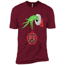 Load image into Gallery viewer, Grinch Hand holding peace sign ornament