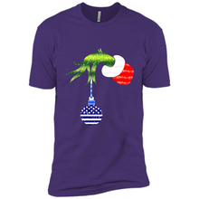 Load image into Gallery viewer, Grinch Holding American Flag ornament Christmas