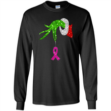 Load image into Gallery viewer, Grinch Hand Holding Breast Cancer Awareness Christmas