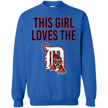 Load image into Gallery viewer, This girl loves the Detroit Tigers team shirt Sweatshirt DORABLE SHIRT