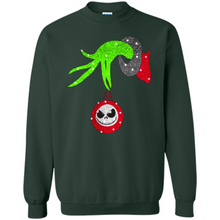 Load image into Gallery viewer, Grinch hand holding Jack Skellington