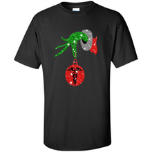 Load image into Gallery viewer, Grinch Hand holding Nurse ornament Christmas