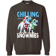 Load image into Gallery viewer, T-Rex Dinosaurs Chilling With My Snowmies Christmas
