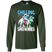 Load image into Gallery viewer, T-Rex Dinosaurs Chilling With My Snowmies Christmas