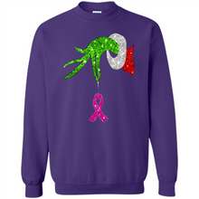 Load image into Gallery viewer, Grinch Hand Holding Breast Cancer Awareness Christmas