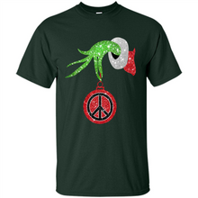 Load image into Gallery viewer, Grinch Hand holding peace sign ornament